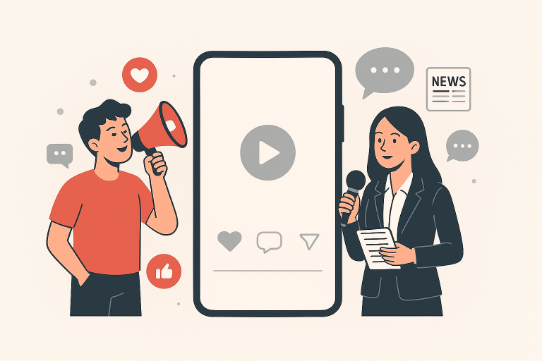 ✅ بين المعلومة والانتشار: المؤثر والصحافي في مواجهة العصر الرقمي